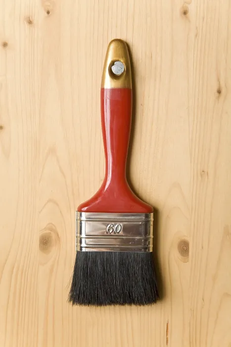Gerahmter Druck : Roter Pinsel Gerahmter Druck : Roter Pinsel