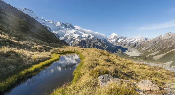 Gerahmter Druck : Spiegelung im Bergsee, Mount Cook Gerahmter Druck : Spiegelung im Bergsee, Mount Cook
