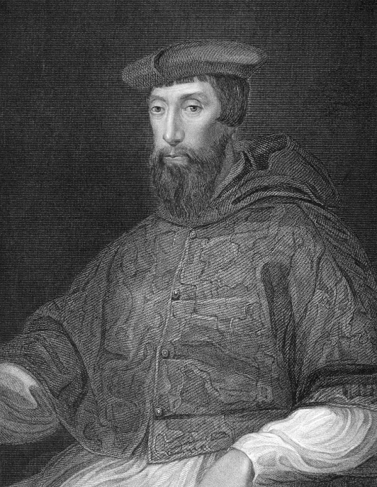 Gerahmter Druck : Reginald Pole (1500-1558) auf einer Radierung von 1838. Gerahmter Druck : Reginald Pole (1500-1558) auf einer Radierung von 1838.