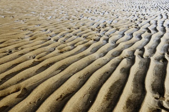 Gerahmter Druck : Ribbeckenstruktur am Strand, Langeoog. Gerahmter Druck : Ribbeckenstruktur am Strand, Langeoog.