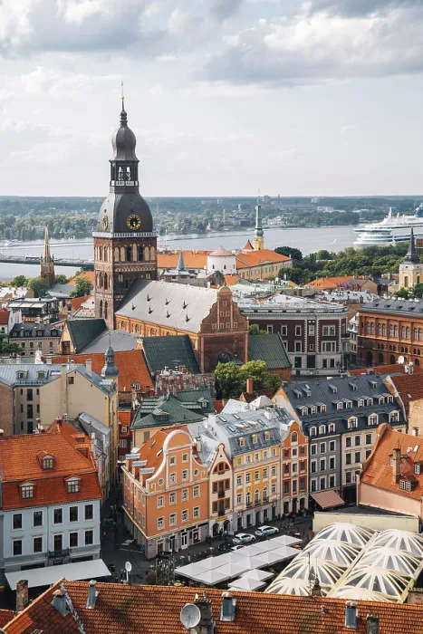 Gerahmter Druck : Panoramablick auf das alte Riga von St. Gerahmter Druck : Panoramablick auf das alte Riga von St.
