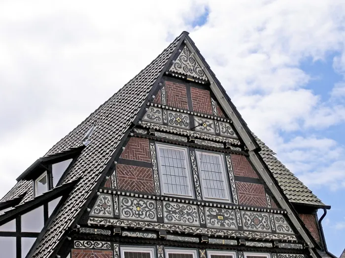 Gerahmter Druck : Rinteln, Fachwerkhäuser