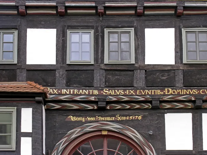 Gerahmter Druck : Halbzeitgemauerter Fachwerkbau in Rinteln Gerahmter Druck : Halbzeitgemauerter Fachwerkbau in Rinteln