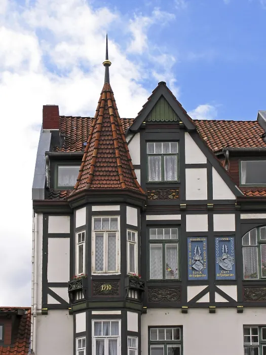 Gerahmter Druck : Rinteln, Fachwerkhäuser. Gerahmter Druck : Rinteln, Fachwerkhäuser.