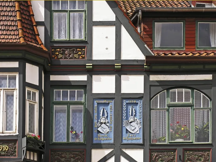 Gerahmter Druck : Rinteln, Fachwerkhaus. Gerahmter Druck : Rinteln, Fachwerkhaus.