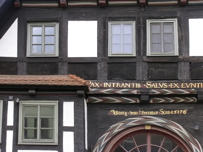 Gerahmter Druck : Rinteln, Fachwerkhaus. Gerahmter Druck : Rinteln, Fachwerkhaus.