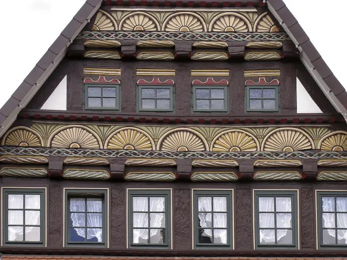 Gerahmter Druck : Rinteln, Fachwerkhäuser. Gerahmter Druck : Rinteln, Fachwerkhäuser.