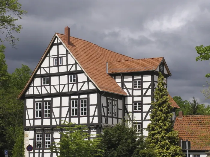 Gerahmter Druck : Rinteln, Fachwerkhäuser. Gerahmter Druck : Rinteln, Fachwerkhäuser.