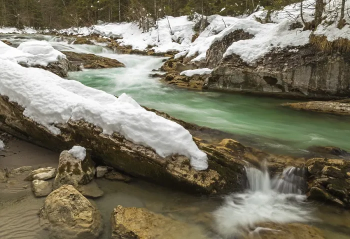 Gerahmter Druck : Bei der Rissbach im Winter. Gerahmter Druck : Bei der Rissbach im Winter.