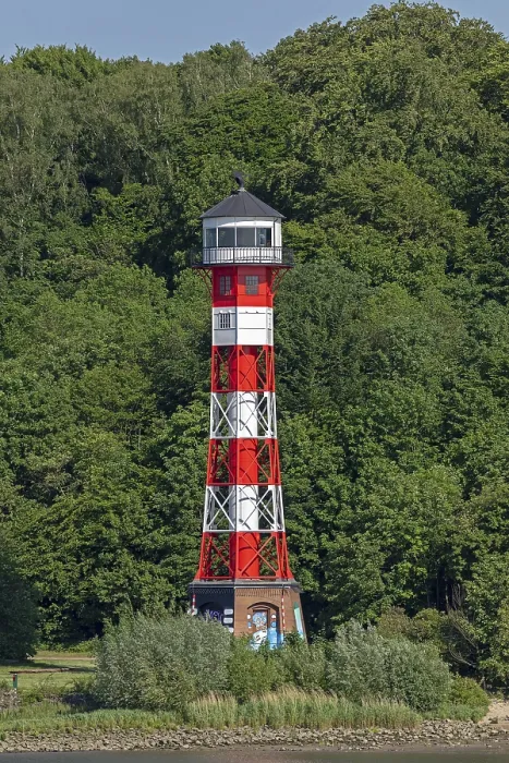 Gerahmter Druck : Leuchtturm Rissen, Frontleuchte.