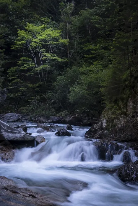 Gerahmter Druck : Fluss im Groppenstein-Klamm