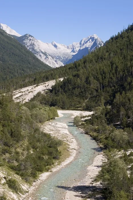 Gerahmter Druck : Isar in Tirol - Österreich Gerahmter Druck : Isar in Tirol - Österreich