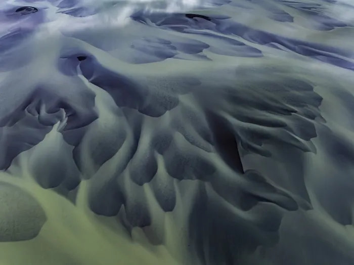 Gerahmter Druck : Fluss, Fließgewässerlauf, Flussdelta Gerahmter Druck : Fluss, Fließgewässerlauf, Flussdelta