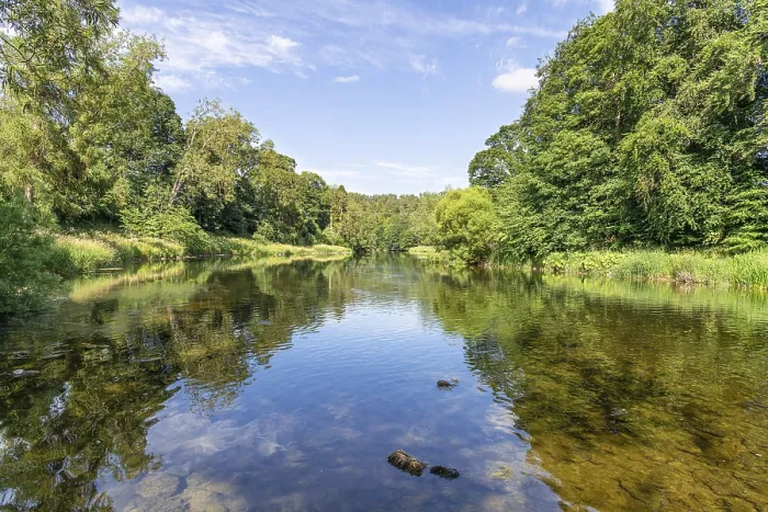 Gerahmter Druck : Fluss Teviot, Schottische Grenze