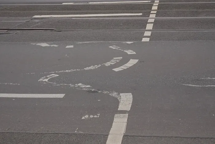 Gerahmter Druck : Deutsche Straßenmarkierung Gerahmter Druck : Deutsche Straßenmarkierung