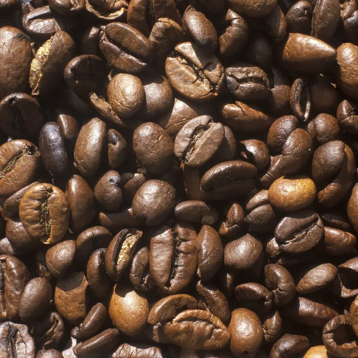 Gerahmter Druck : Geröstete Kaffeebohnen. Gerahmter Druck : Geröstete Kaffeebohnen.