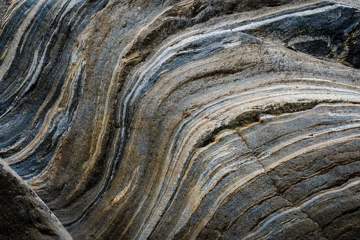 Gerahmter Druck : Gesteinsschichten, Granit mit Korn. Gerahmter Druck : Gesteinsschichten, Granit mit Korn.