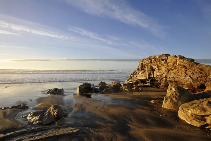 Gerahmter Druck : Felsen am Strand von El Cotillo. Gerahmter Druck : Felsen am Strand von El Cotillo.
