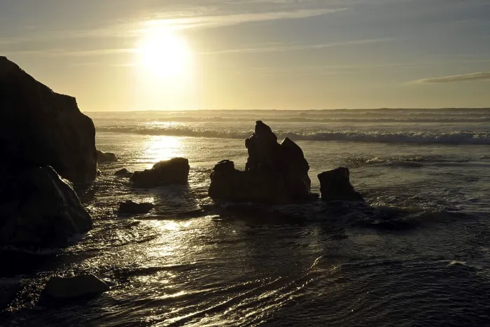 Gerahmter Druck : Felsen am Strand von El Cotillo. Gerahmter Druck : Felsen am Strand von El Cotillo.