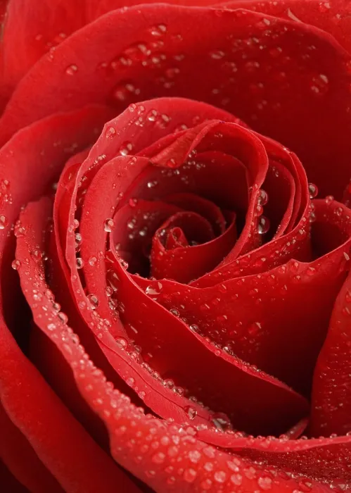 Gerahmter Druck : Rose mit Tropfen Wasser Gerahmter Druck : Rose mit Tropfen Wasser