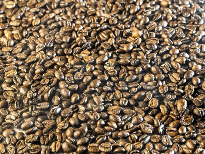 Gerahmter Druck : Röstete Kaffeebohnen Gerahmter Druck : Röstete Kaffeebohnen