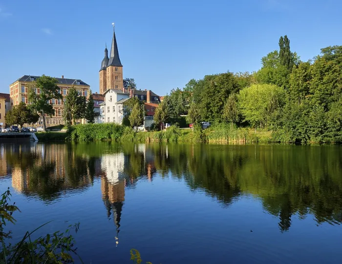 Gerahmter Druck : Rote Spitzen am kleinen Teich. Gerahmter Druck : Rote Spitzen am kleinen Teich.