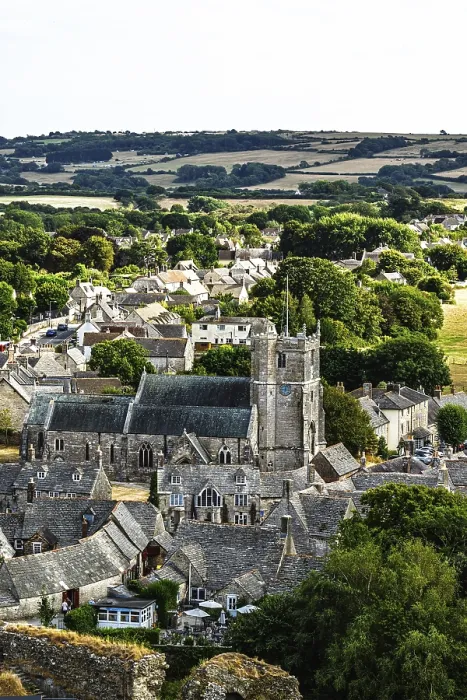 Gerahmter Druck : Ruinen von Corfe Castle, Wareham Gerahmter Druck : Ruinen von Corfe Castle, Wareham