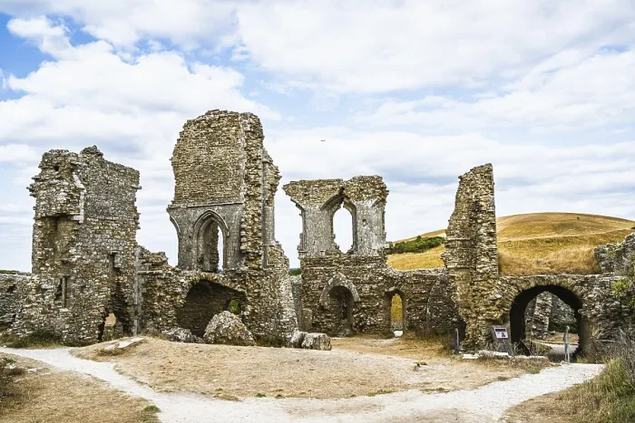 Gerahmter Druck : Ruinen von Corfe Castle, Wareham Gerahmter Druck : Ruinen von Corfe Castle, Wareham