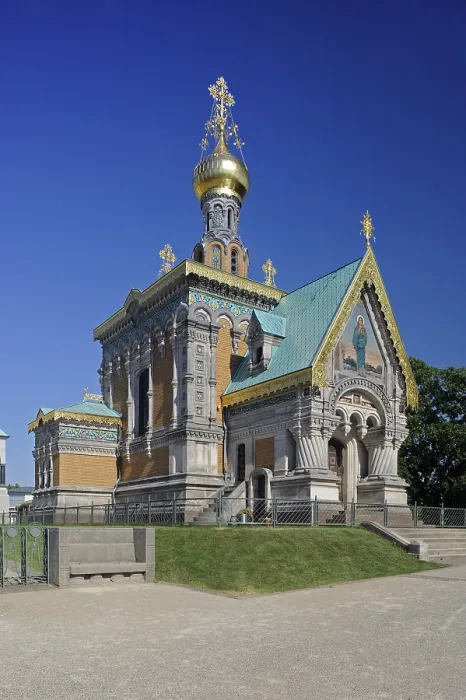 Gerahmter Druck : Russische Kapelle auf der Mathildenhöhe Gerahmter Druck : Russische Kapelle auf der Mathildenhöhe