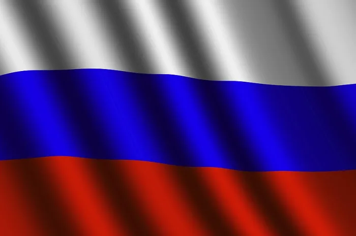Gerahmter Druck : Das russische Flagge weht im Wind. Gerahmter Druck : Das russische Flagge weht im Wind.