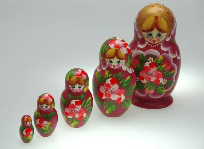 Gerahmter Druck : Russische Matroschka-Dolls Gerahmter Druck : Russische Matroschka-Dolls