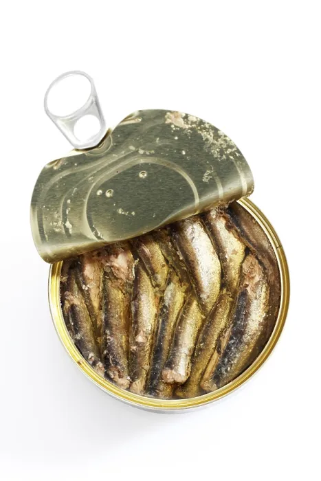 Gerahmter Druck : Russische Sardinen in Dosen Gerahmter Druck : Russische Sardinen in Dosen