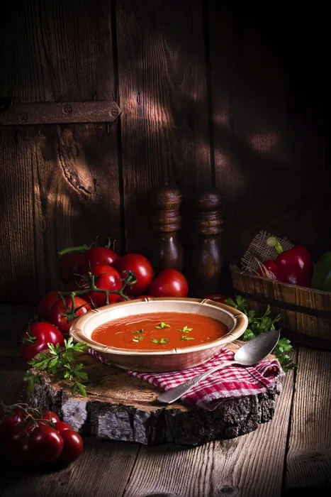 Gerahmter Druck : Ländliches Tomatensuppe Gerahmter Druck : Ländliches Tomatensuppe