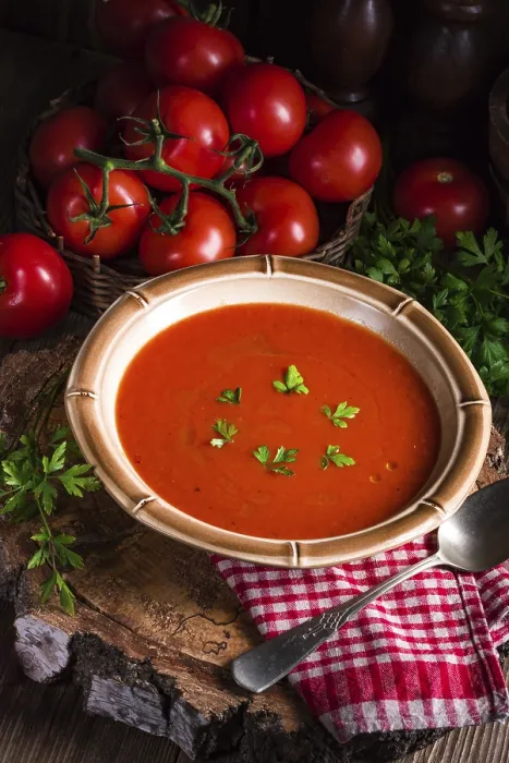 Gerahmter Druck : Landwirtschaftlicher Tomatensuppe Gerahmter Druck : Landwirtschaftlicher Tomatensuppe
