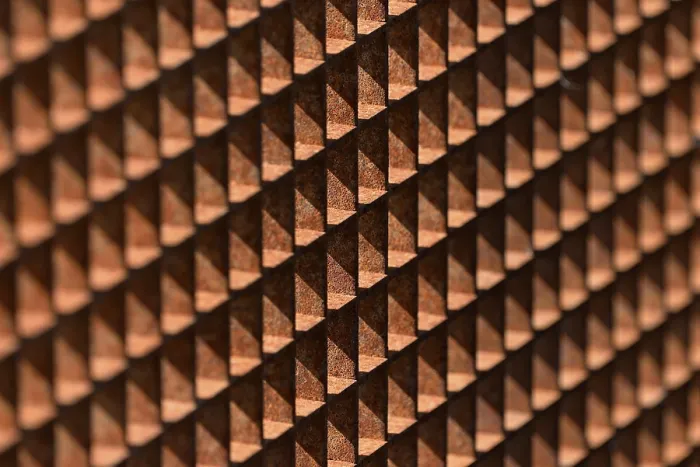 Gerahmter Druck : Rostiger Raster, Hintergrundbild. Gerahmter Druck : Rostiger Raster, Hintergrundbild.