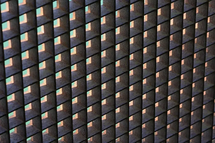 Gerahmter Druck : Rostiger Raster, Hintergrundbild. Gerahmter Druck : Rostiger Raster, Hintergrundbild.