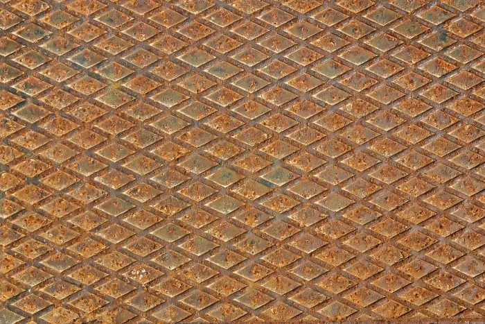 Gerahmter Druck : Rostiger Eisenblech mit Muster als Hintergrund. Gerahmter Druck : Rostiger Eisenblech mit Muster als Hintergrund.