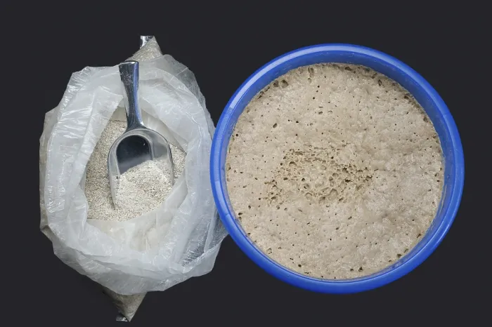 Gerahmter Druck : Roggen-Sauerteig mit 100% Feuchtigkeit. Gerahmter Druck : Roggen-Sauerteig mit 100% Feuchtigkeit.