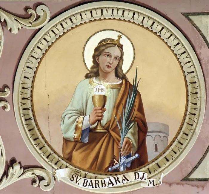 Gerahmter Druck : Heilige Barbara Gerahmter Druck : Heilige Barbara