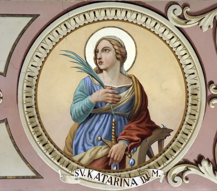 Gerahmter Druck : Heilige Katharina Gerahmter Druck : Heilige Katharina
