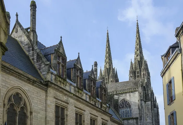 Gerahmter Druck : Sankt-Korentin-Gotik-Dom Gerahmter Druck : Sankt-Korentin-Gotik-Dom