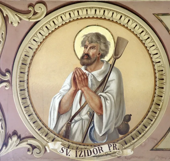 Gerahmter Druck : Heiliger Isidor Gerahmter Druck : Heiliger Isidor