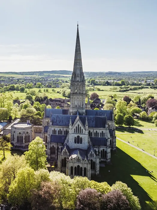 Gerahmter Druck : Salisbury Cathedral von einem Drohnen. Gerahmter Druck : Salisbury Cathedral von einem Drohnen.