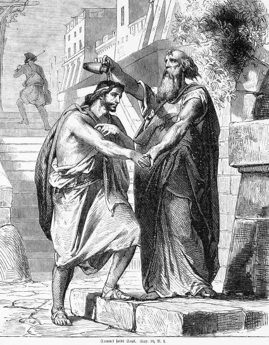 Gerahmter Druck : Saul wird von Samuel gesegnet Gerahmter Druck : Saul wird von Samuel gesegnet