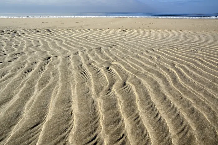 Gerahmter Druck : Sandwellenmuster am Strand. Gerahmter Druck : Sandwellenmuster am Strand.