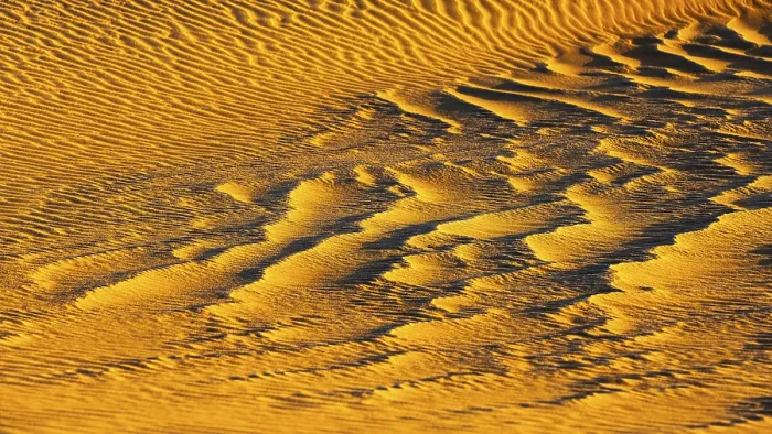 Gerahmter Druck : Windgestaltete Sandstruktur. Gerahmter Druck : Windgestaltete Sandstruktur.