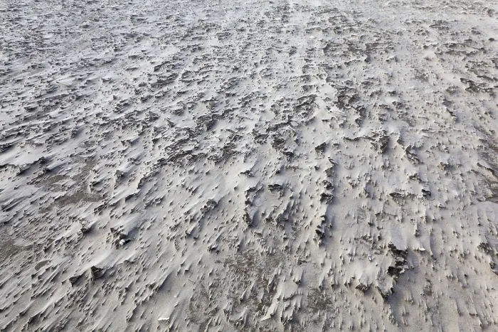 Gerahmter Druck : Sandstrukturen, Nordseestrand Gerahmter Druck : Sandstrukturen, Nordseestrand