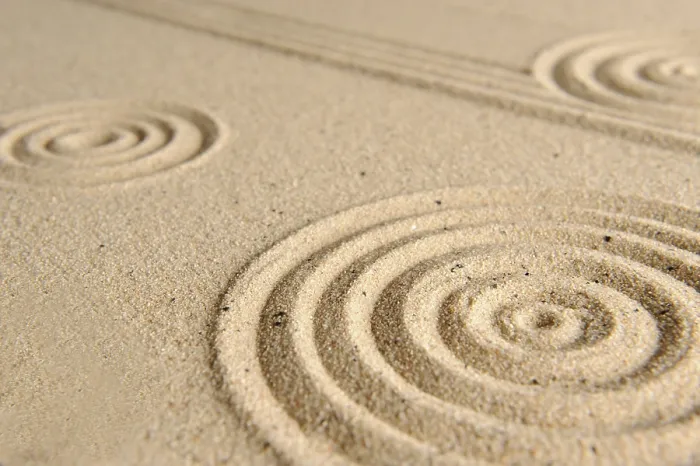 Gerahmter Druck : Sandmuster Gerahmter Druck : Sandmuster