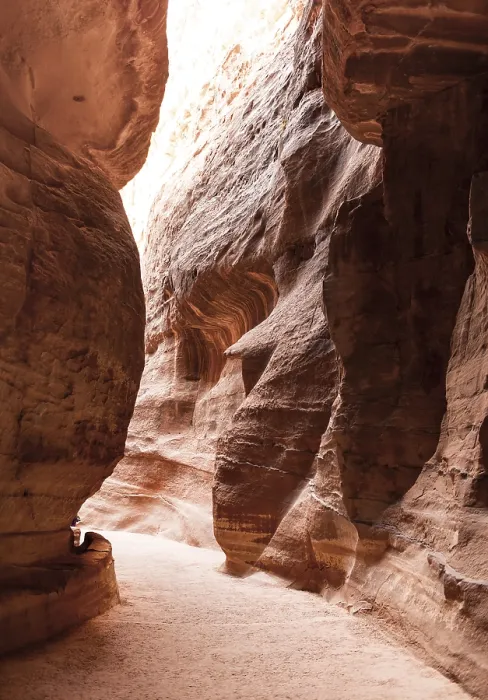 Gerahmter Druck : Kalksteinfelsen im Siq-Tal Gerahmter Druck : Kalksteinfelsen im Siq-Tal