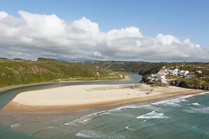 Gerahmter Druck : Sandstrand, Praia de Odeceixe Gerahmter Druck : Sandstrand, Praia de Odeceixe